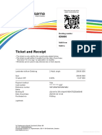 Ticket and Receipt: Place The Barcode at The Reader Onboard The Bus