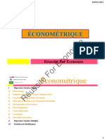 Econométrie Partie 1 Régression Linéaire Simple PDF