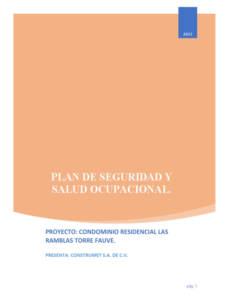 Seguridad en Torre Fauve: Plan Ocupacional | PDF | Seguridad y salud ...