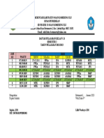 Jadwal Pelajaran Kelas V - Semester II - 2022-2023