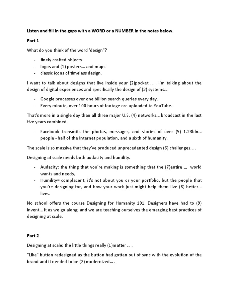 Unit 4 Tapescript Exercises Pdf