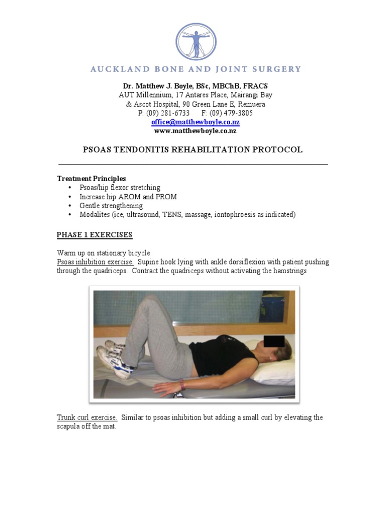 Psoas Rehabilitation | PDF
