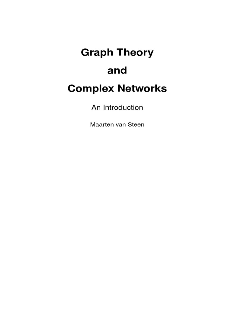 Graph Theory And Complex Networks