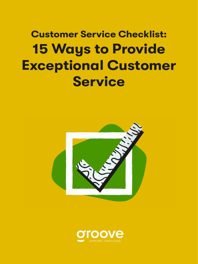 Customer Service Checklist 15 Ways To Provide Exceptional Customer Service PDF PDF