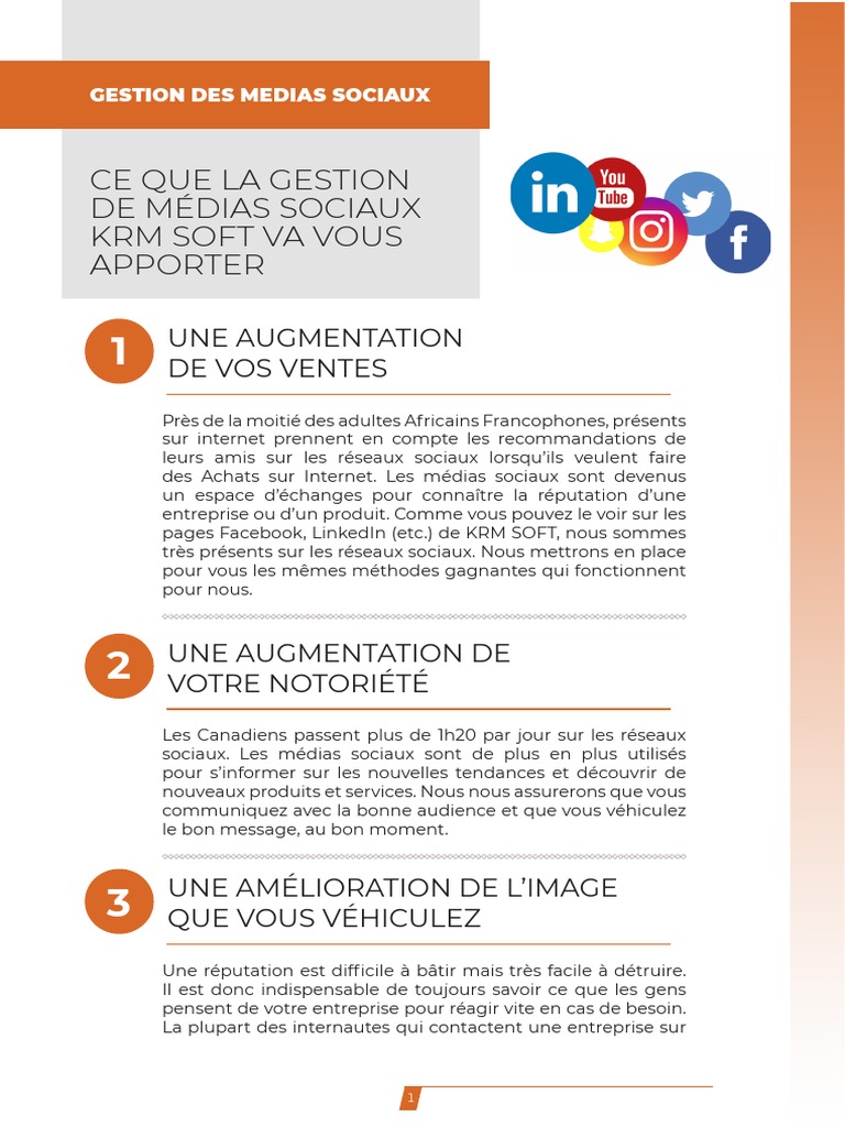 Gestion Efficace des Médias Sociaux | PDF | Réseaux sociaux | Études ...