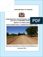 Operational Guidelines For District Roads Maintenance Tanzania - JICA PDF