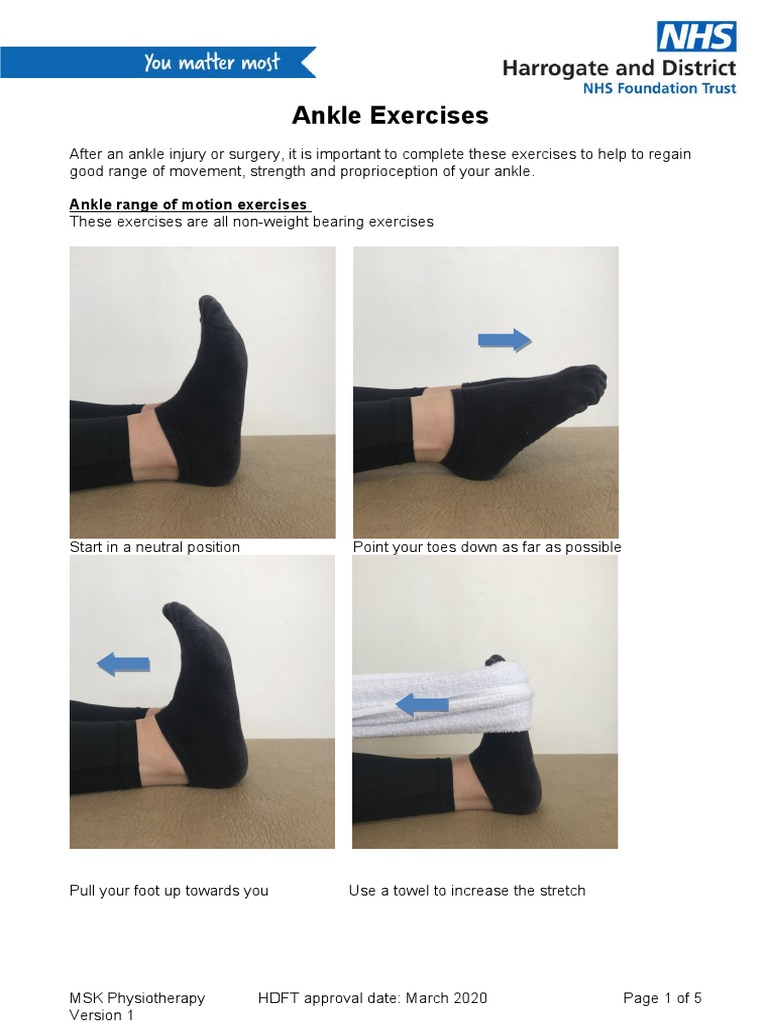 Ankle Exercises.doc | PDF