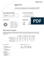 Meltio Tool Steel H11 Material Datasheet Summary