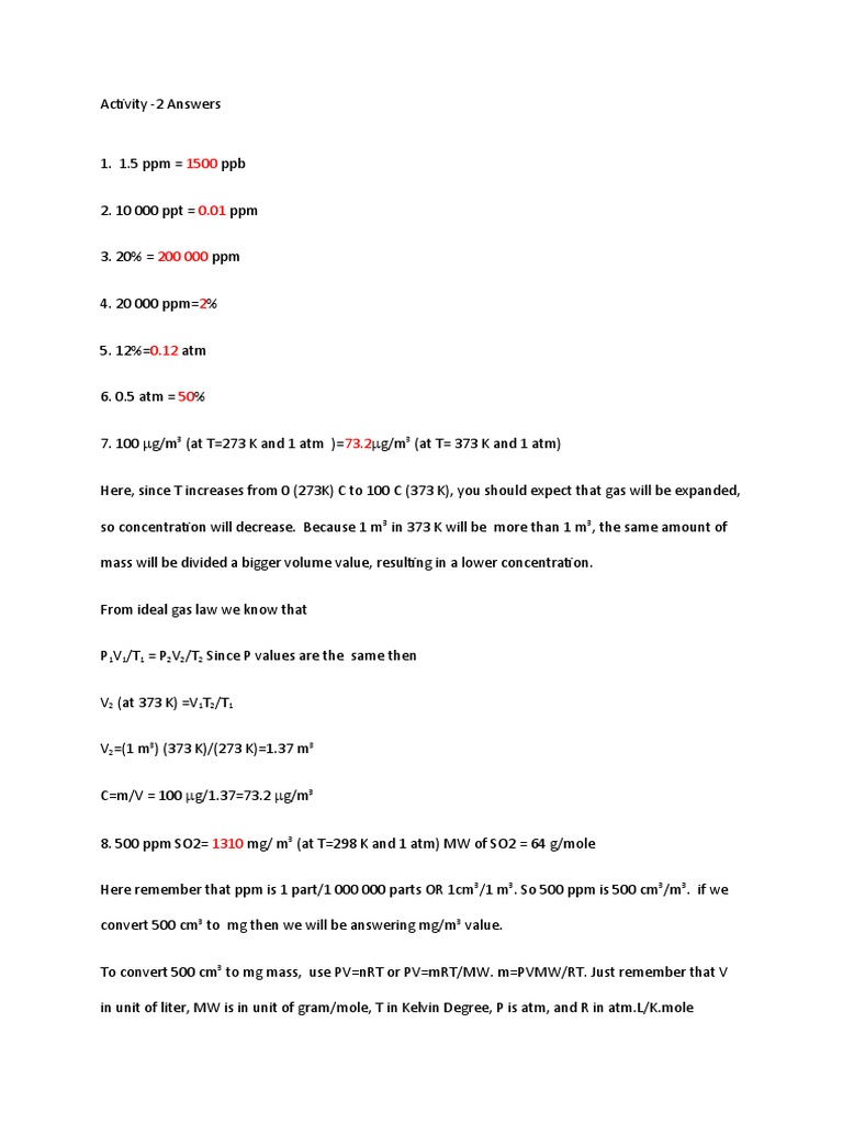 Activity2 Answers PDF Parts Per Notation Mechanical Engineering