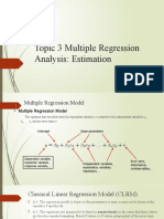 Topic 3 Multiple Regression Analysis Estimation