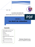 Le Droit de Rétention: Theme 6