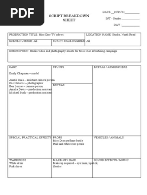 emily script breakdown sheet - studio 05-05-23