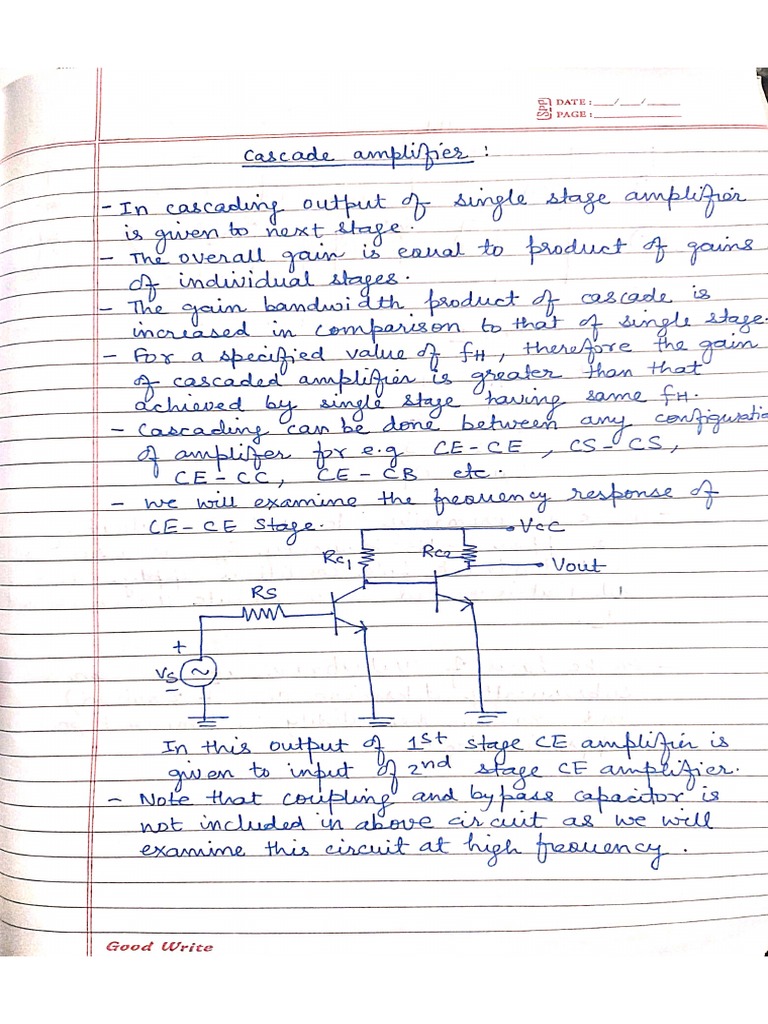 Cascade Cascode Amps Notes PDF PDF