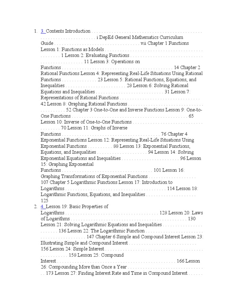Deped general mathematics curriculum guide ratios proportions and