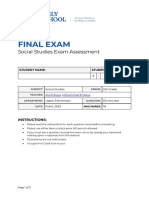 Grades 4 - 5 Social Studies Exam (FEB)