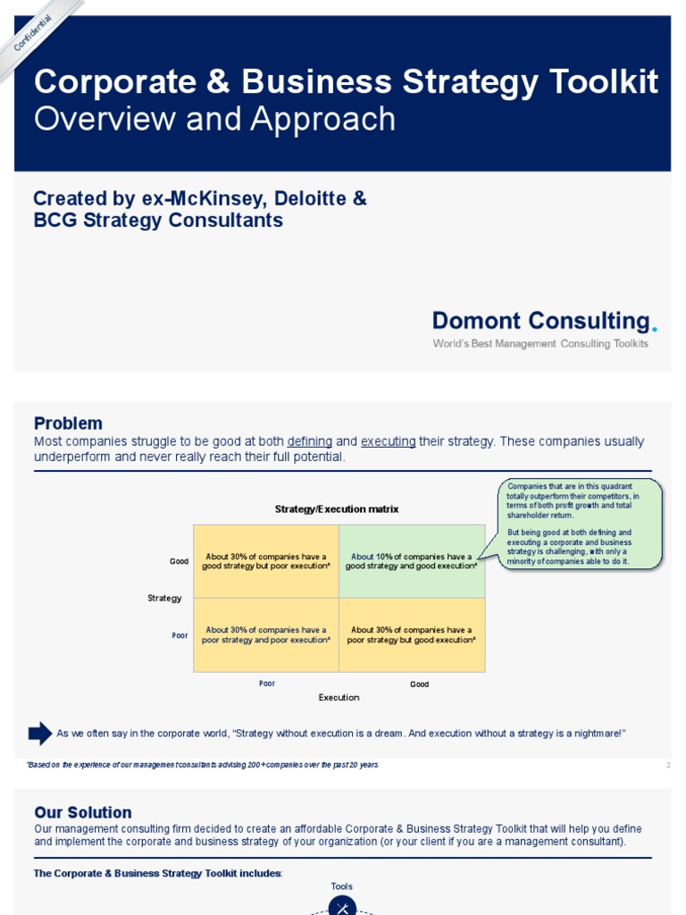 Corporate And Business Strategy Toolkit Overview And Approach Pdf