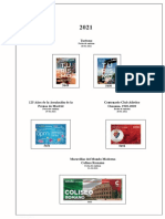 Hojas Sellos España 2021 Color Completo Numerado