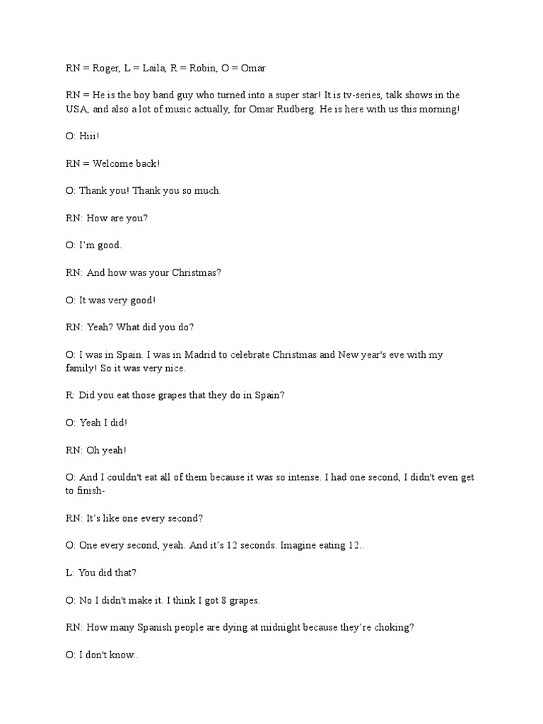 Omar at Rix FM Morgonzoo (Jan 10th 1023) - With English Translation PDF ...