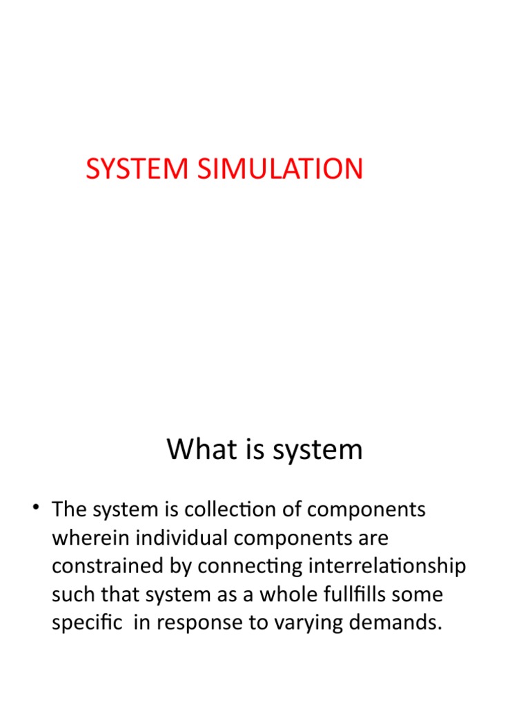 System Simulation: Types and Methods | PDF