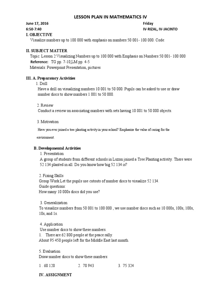 lesson plan sample PDF