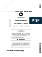 John Deere RTK Radio 450: Warning