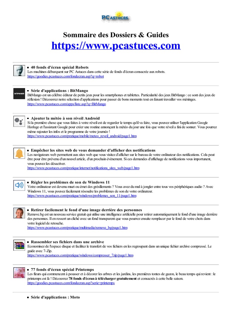 Pcastuces PDF, PDF, Windows 10