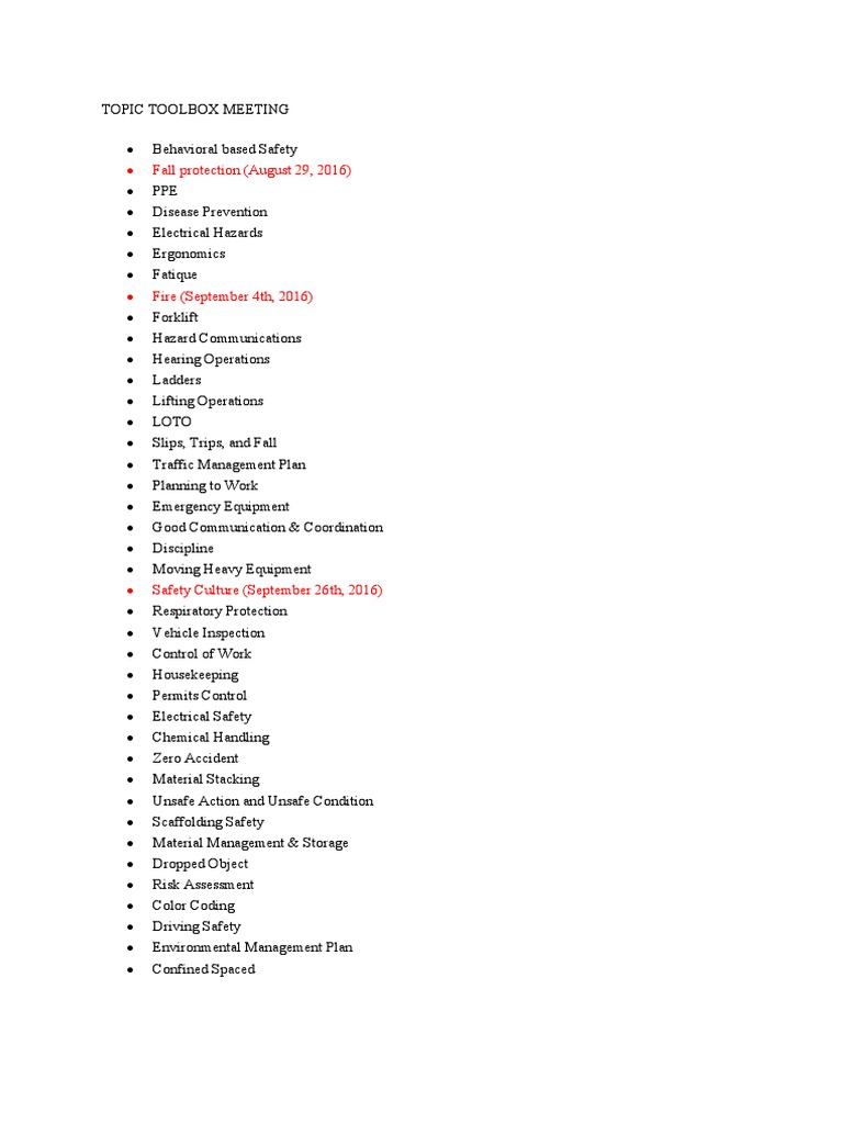 TOPIC TOOLBOX MEETING PDF
