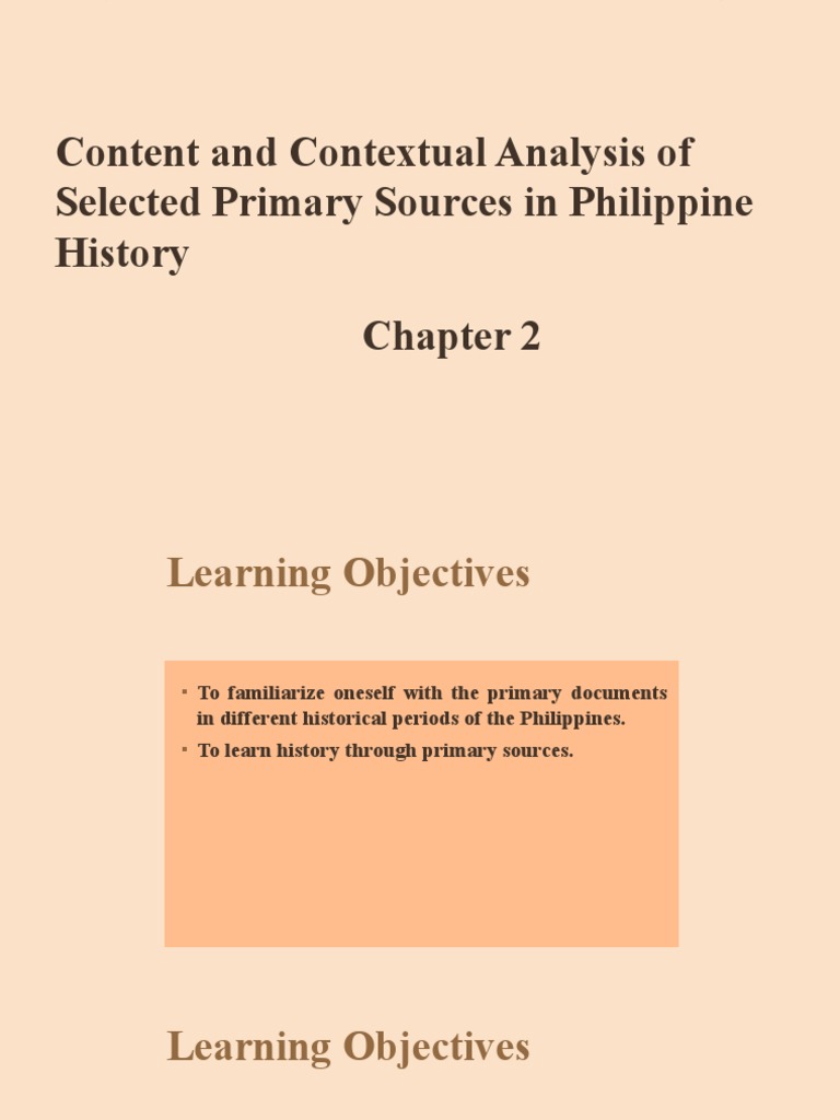 Analyzing Philippine Historical Sources | PDF