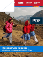 Reconstruire L'egalite Guide de Rescolarisation Des Filles 2020 PDF
