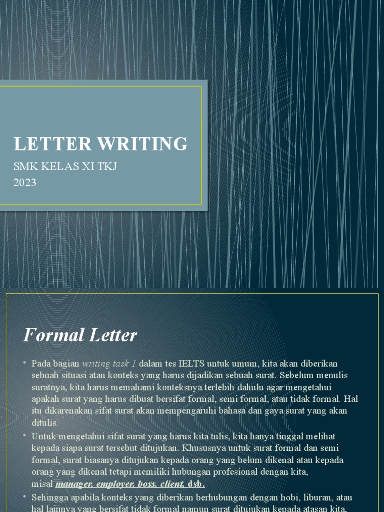 Materi Letter Writing Formal Kelas Xi SMT 2 | PDF