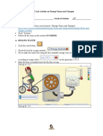 PHET Vitual Lab On Energy Forms and Changes in Systems