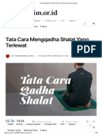 Cara Mengqodho Sholat - Hukum Dan Tata Caranya (Lengkap) PDF