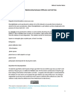 Cell Size and Diffusion