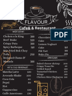 Black Modern Food Menu PDF