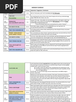 ADHD SCHEDULE