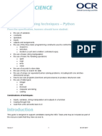 Programming Techniques Python Teacher Guide