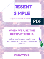 Purple Present Simple English Grammar Presentation PDF
