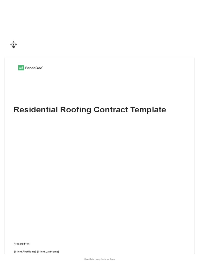 Residential Roofing Contract Template | PDF | Guarantee | Roof