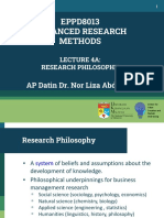 EPPD8013 Lecture 4A RESEARCH PHILOSOPHY 2023