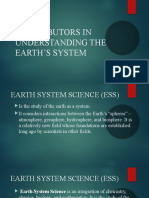 Contributors in Understanding The Earths System