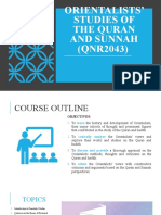 Orientalist Studies of the Quran and Hadith (QNR2043