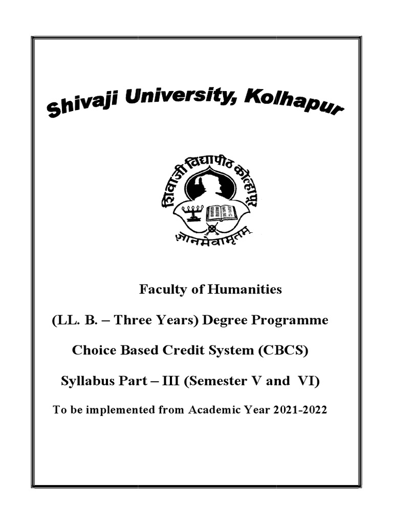 Ll.b.three Years Part III Sem V and VI | PDF