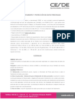 Política de Tratamiento de Datos Personales PDF