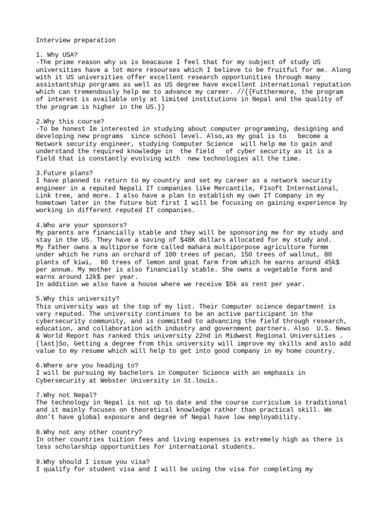 Interviw Preparation | PDF