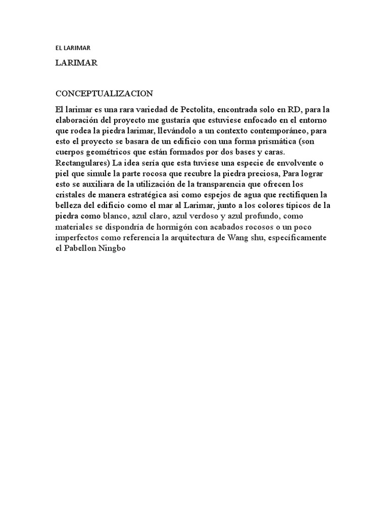 El Larimar | PDF