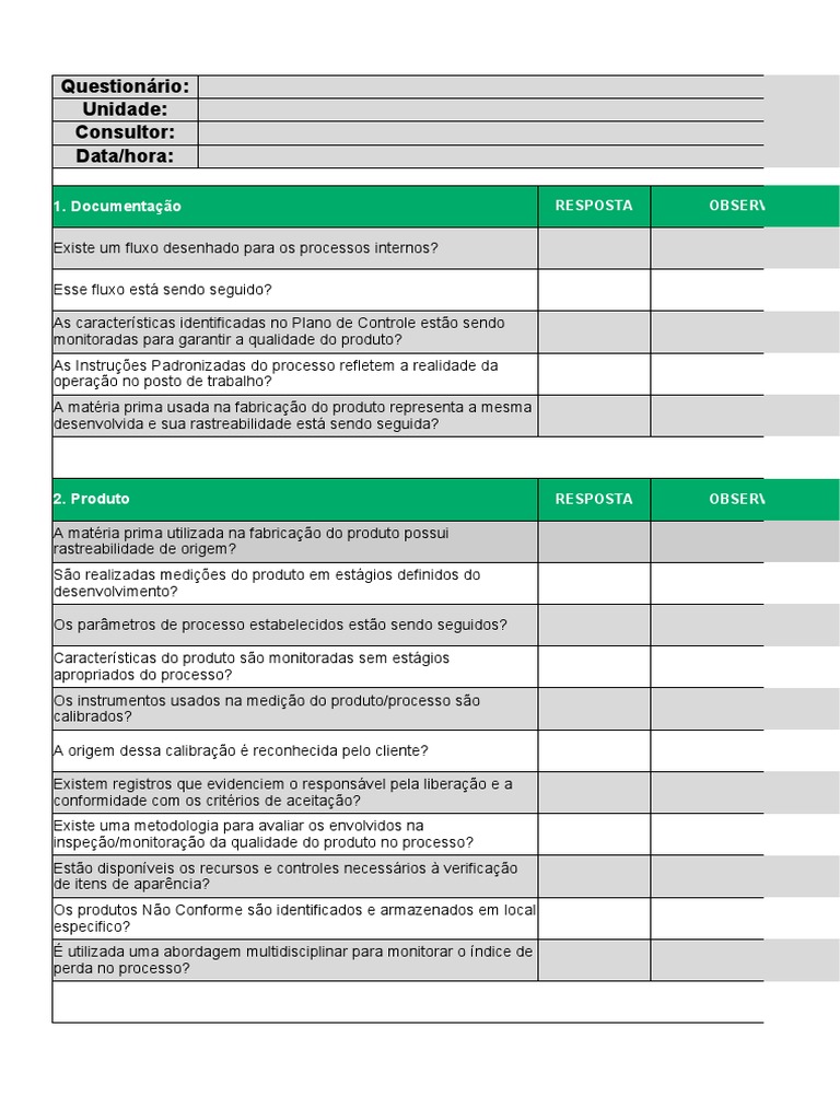 Avaliação de conformidade de processos, produtos, equipamentos e ...