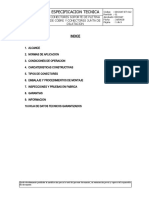 Conectores soporte de pletina y junta de dilatación especificación técnica