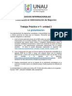 Trabajo N°1 - La Globalizacion - Negocios Internacionales - Lan PDF