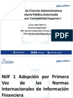 Unidad 5 NIIF 1 Adopción Por Primera Vez de Las Normas Internacionales de Información Financiera DQF PDF