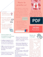 Folleto Tríptico Informativo Datos Sida Vih Sencillo Rosa Rojo Blanco PDF